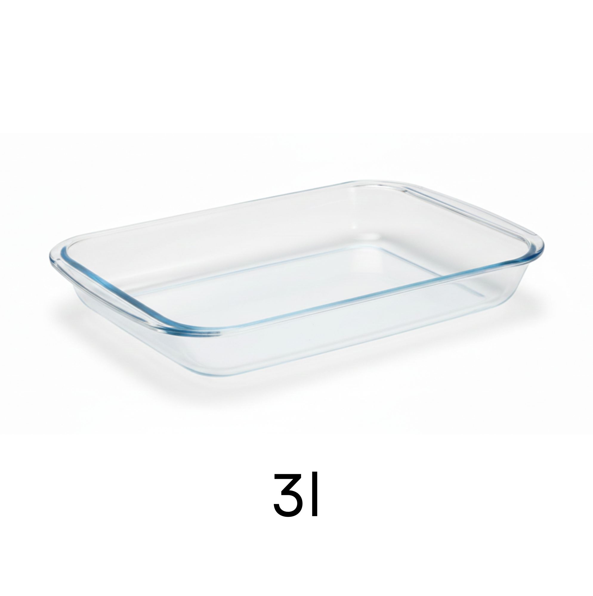 PLAT A FOUR EN VERRE 3L AVEC POIGNEES