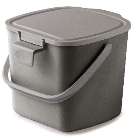POUBELLE A COMPOST 3L GRISE + POIGNEE