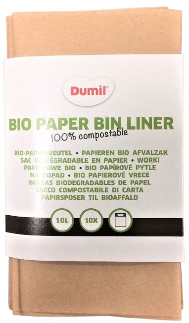 LOT VAN 10 PAPIER VUILNISZAKKEN 10L