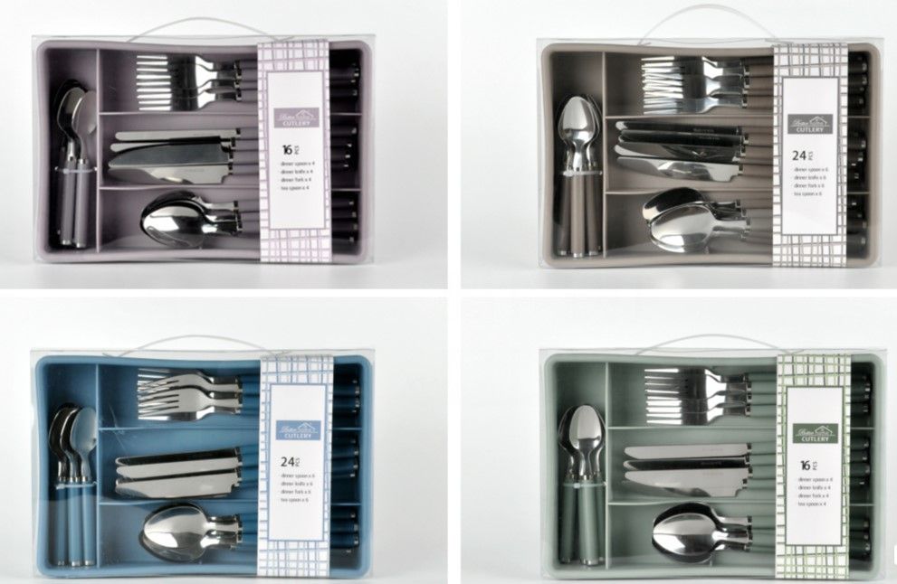 MENAGERE COUVERTS 24 PCS - 4 COLORIS