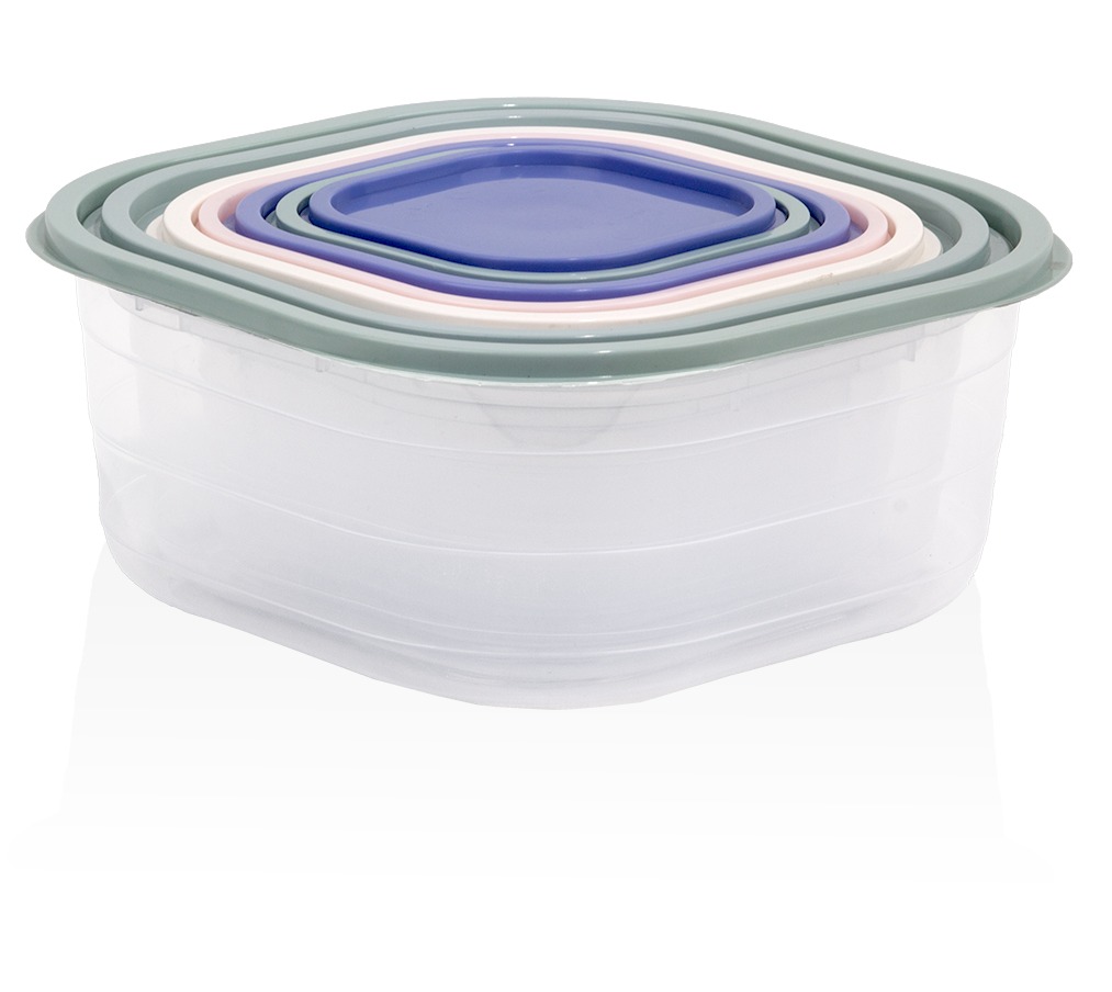 SET 7 BOITES DE CONSERVAT. CARREES