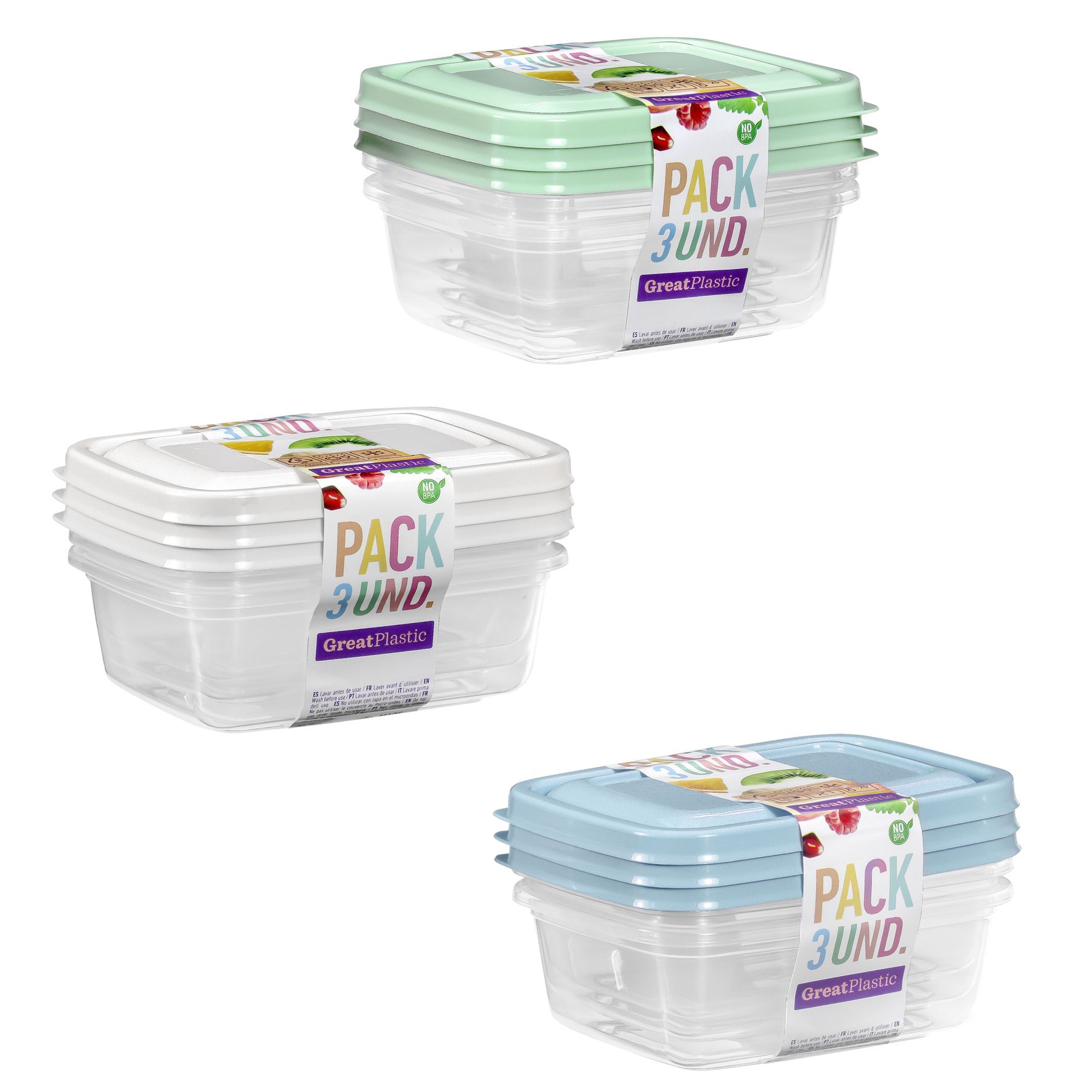 LOT 3 RECHTHOEKIGE DOZEN ARAL 0.35L