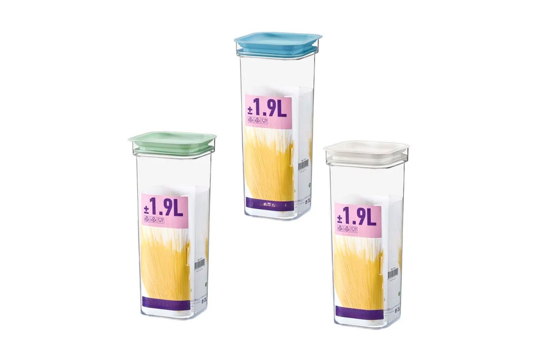 Vierkante bewaardoos 1,9 liter