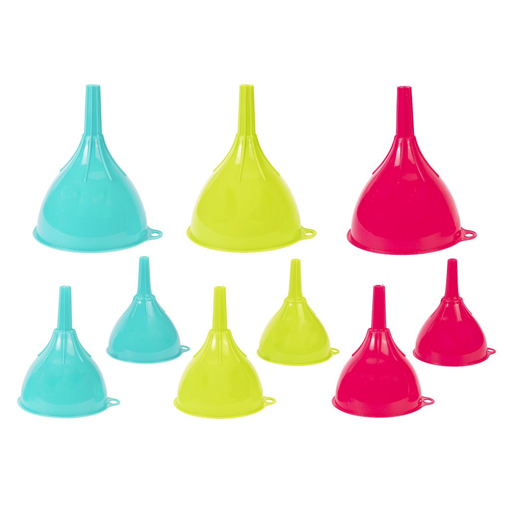 SET VAN 3 TRECHTERS DIA.14.7CM H.18CM