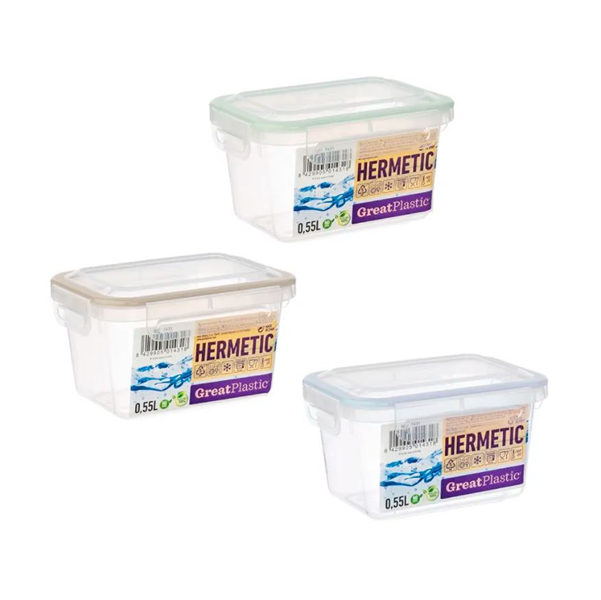 BOITE 4 CLIPS 0.55L ALBA 14X10X8CM