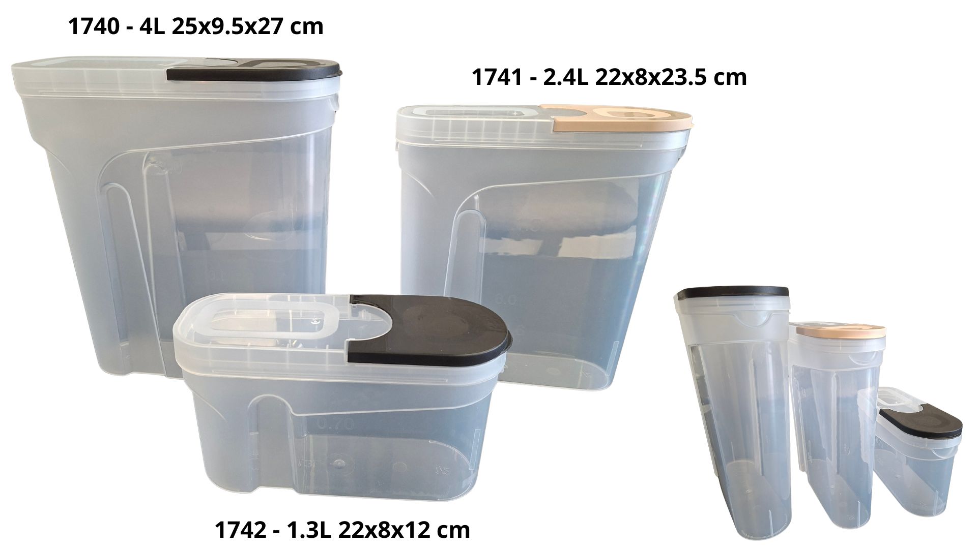 2.4 liter opbergcontainer met schenktuit