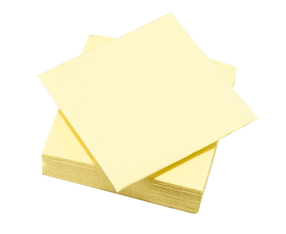 30 LICHT GEEL SERVETTEN 38X38CM