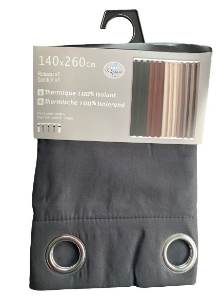 THERMISCHE GORDIJN 140X260CM ANTRACIET
