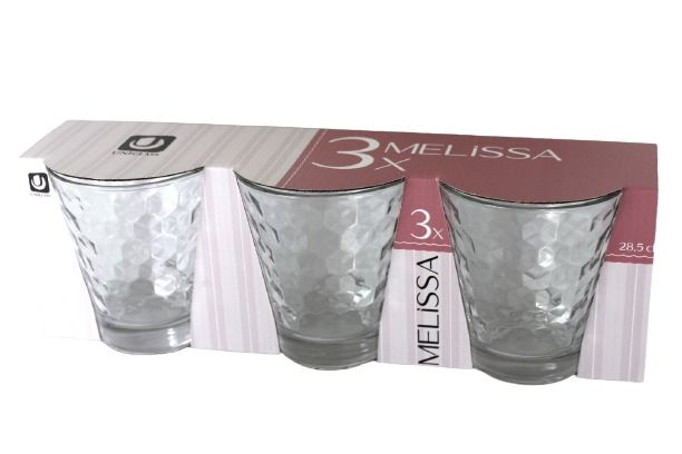 SET DE 3 VERRES 28.5CL "MELISSA"
