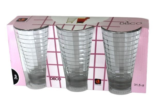 SET VAN 3 GLAZEN 31.5CL "DISCO"