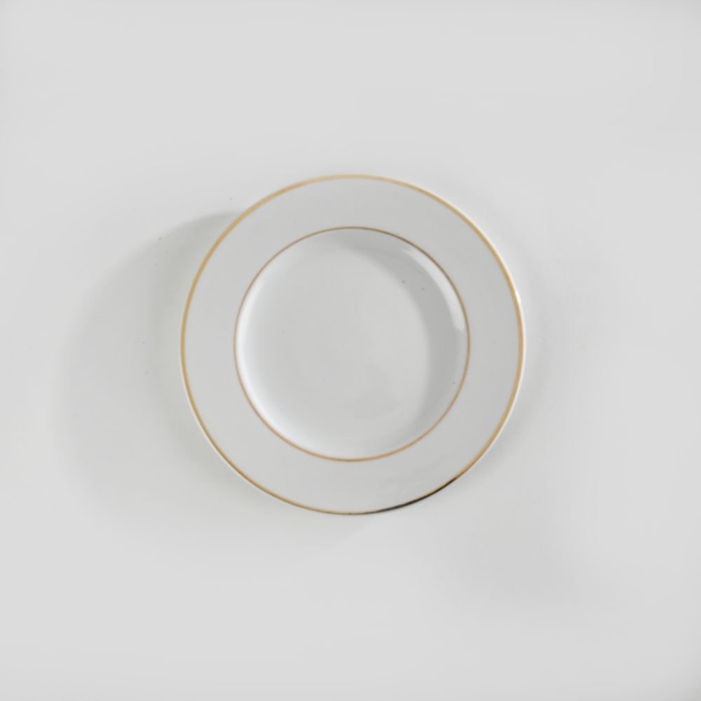 DESSERT BORD 2 GOUD LIJN LEILA 21CM