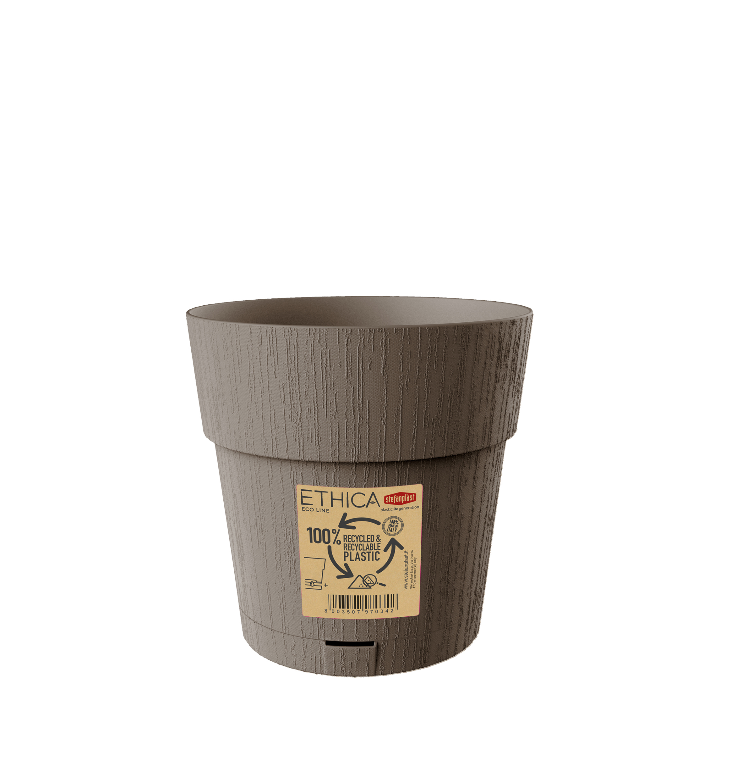 CACHE POT 1.5L ETHICA BRUN 15 CM