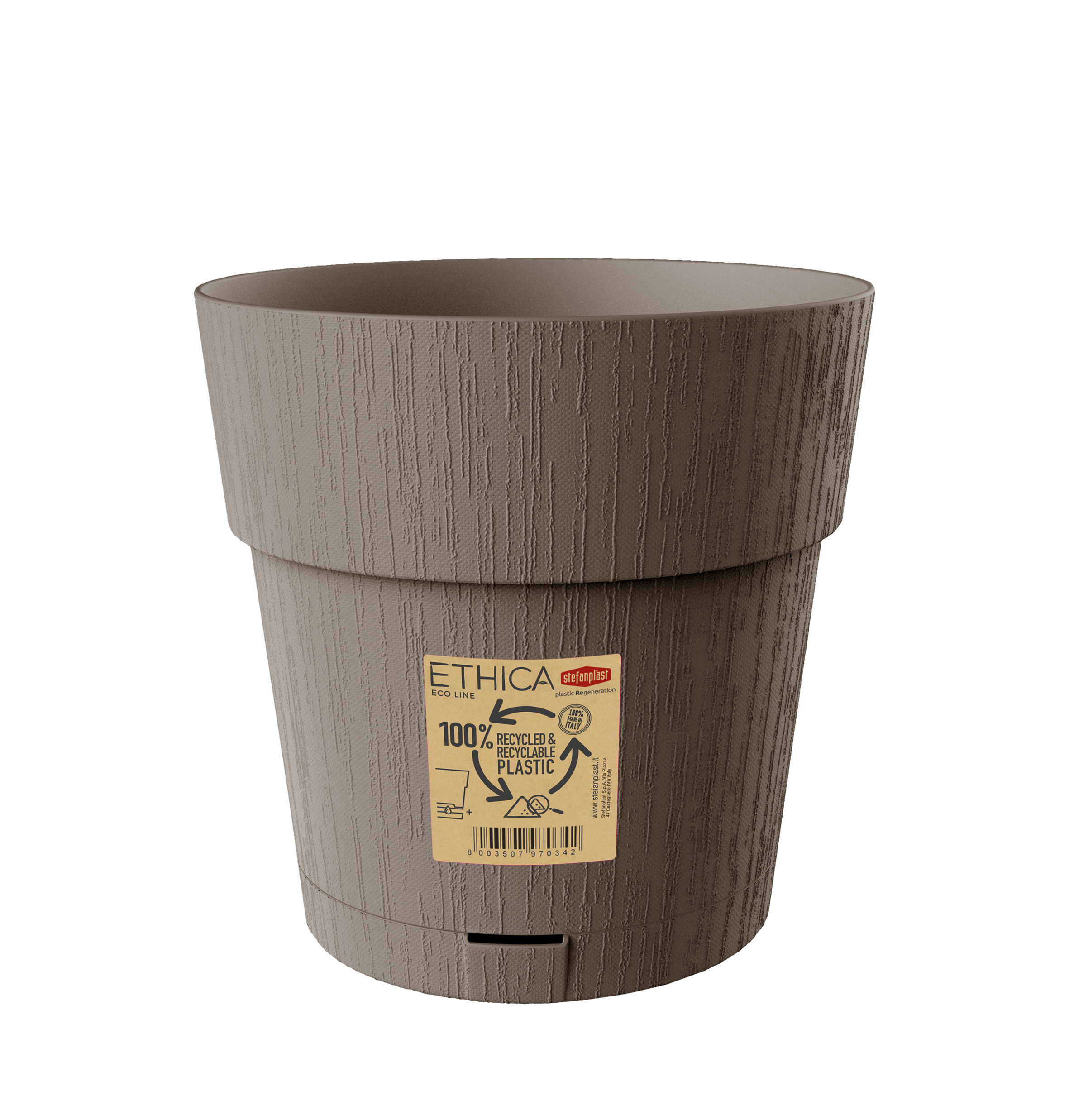 CACHE POT 3.2L ETHICA BRUN 20 CM