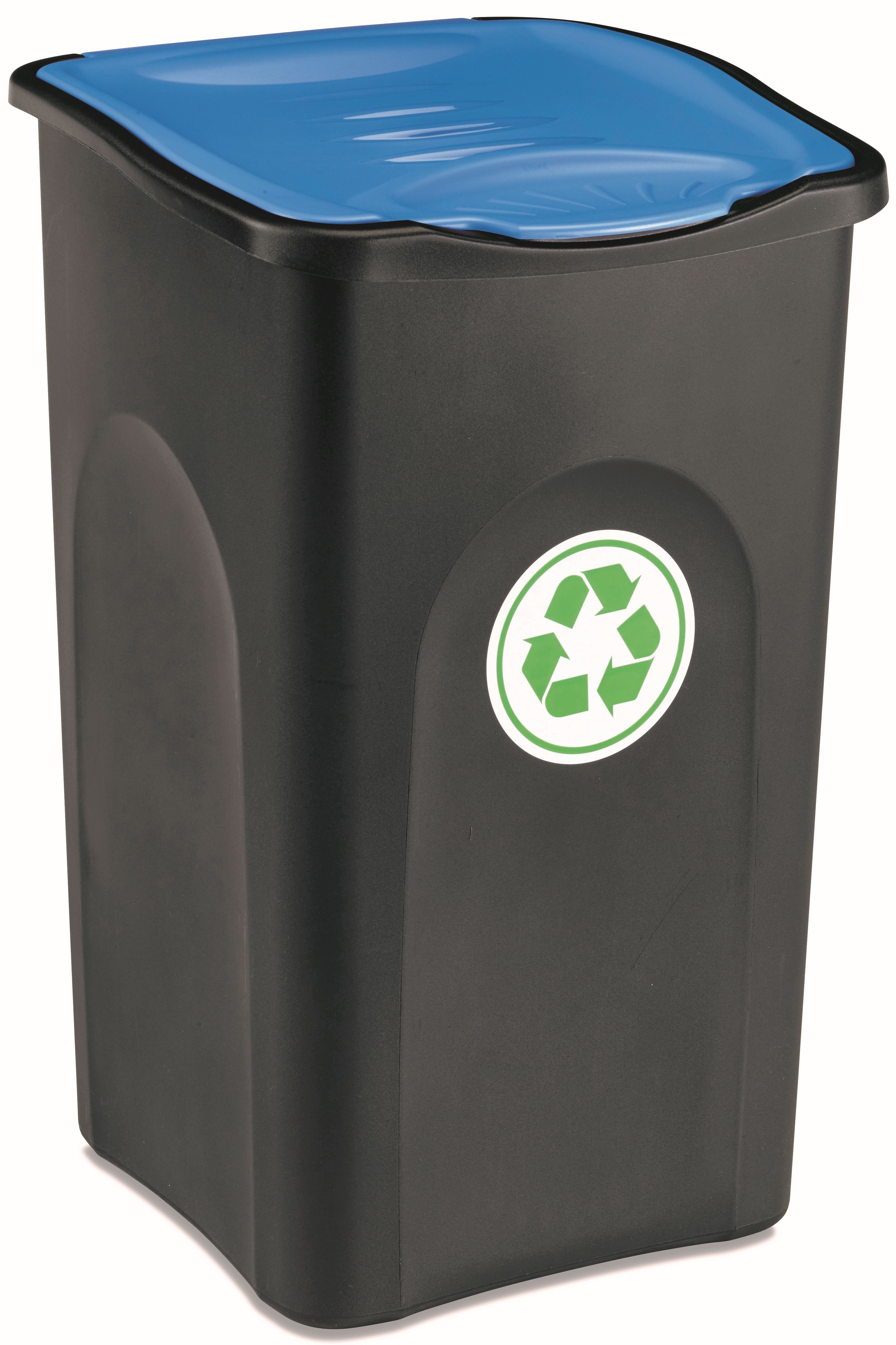 POUBELLE ECOGREEN 50L NOIR+BLEU