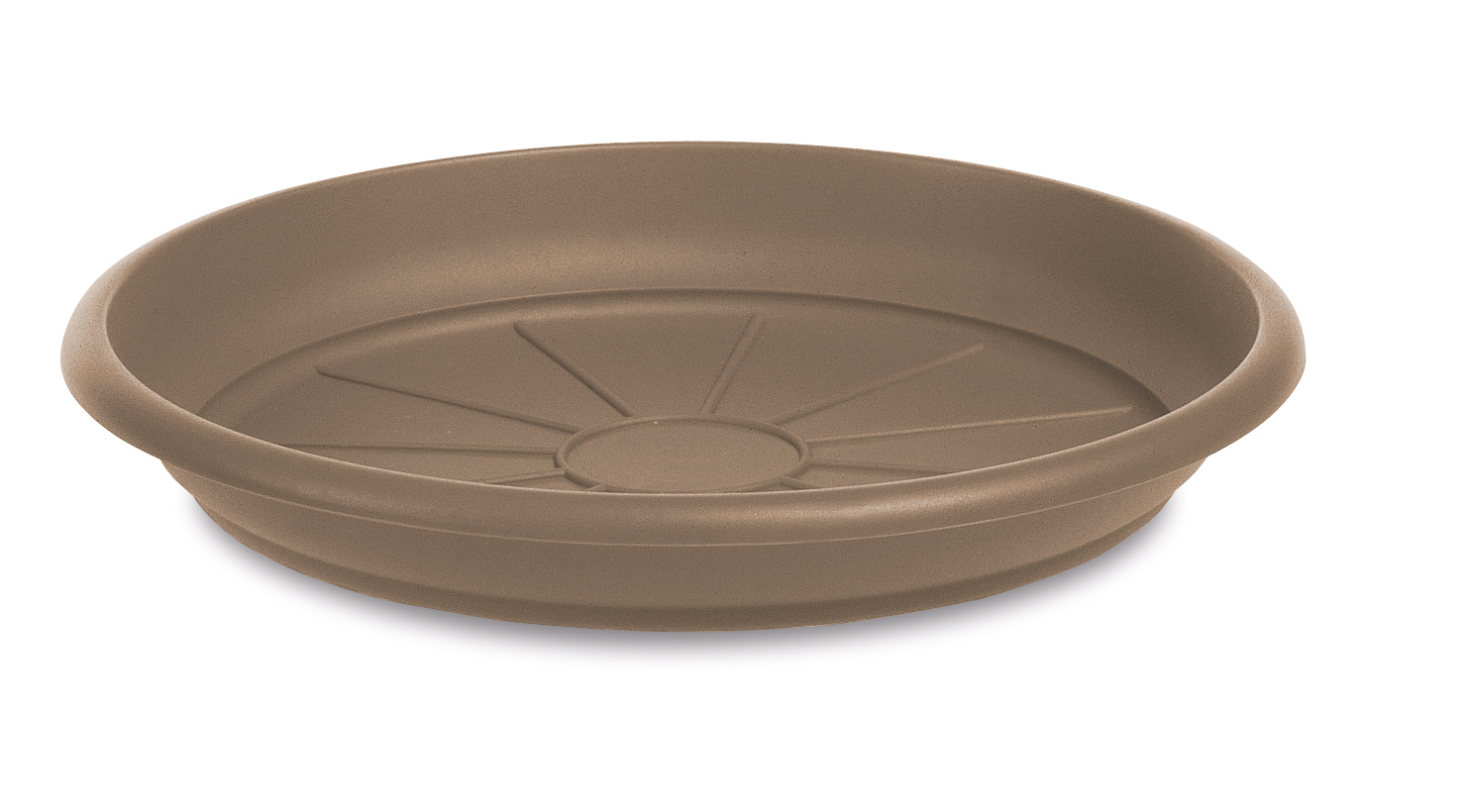 Taupe-grijze schotel, diameter 24 cm