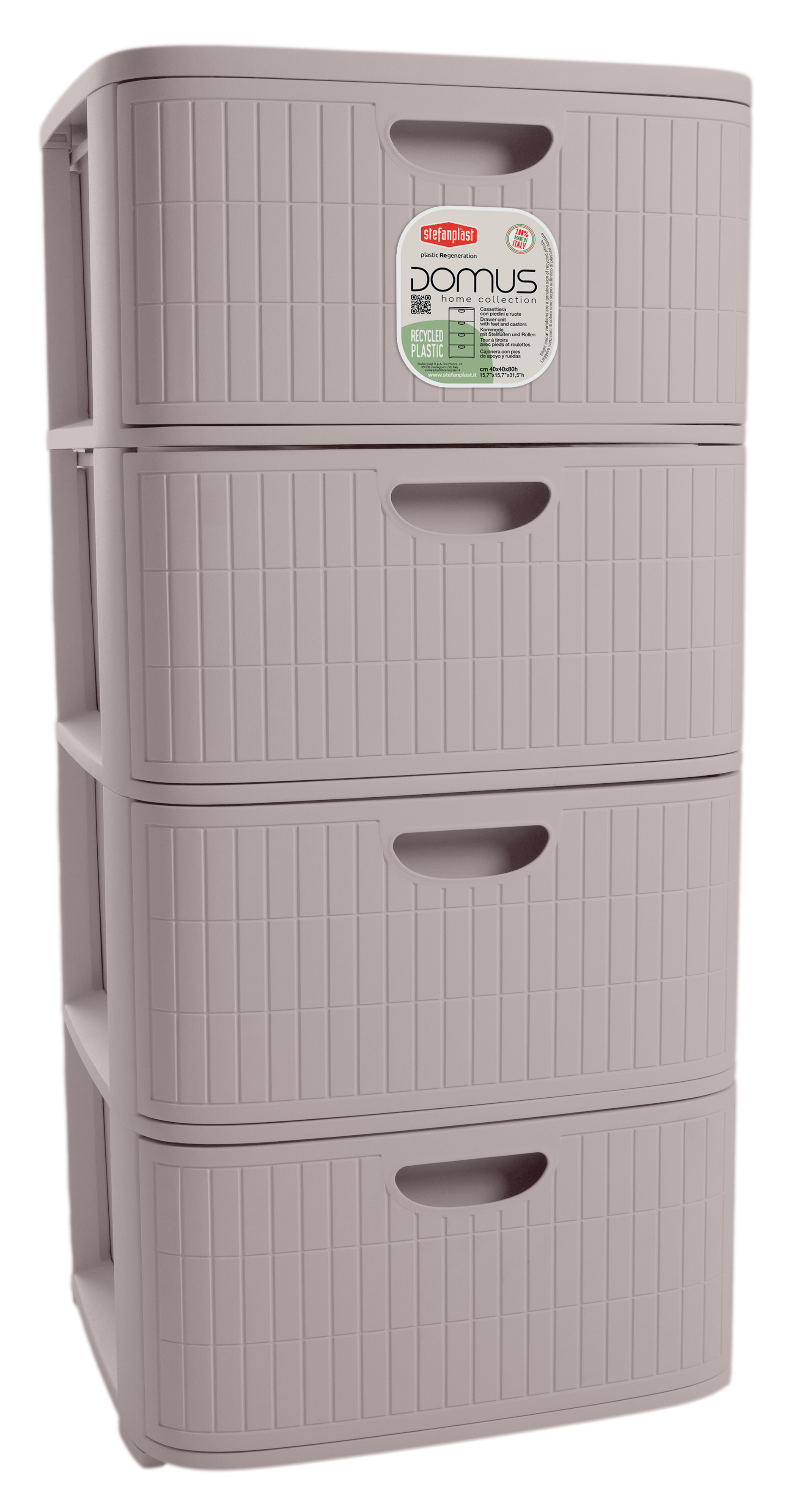 TOUR 4 TIROIRS GREIGE DOMUS