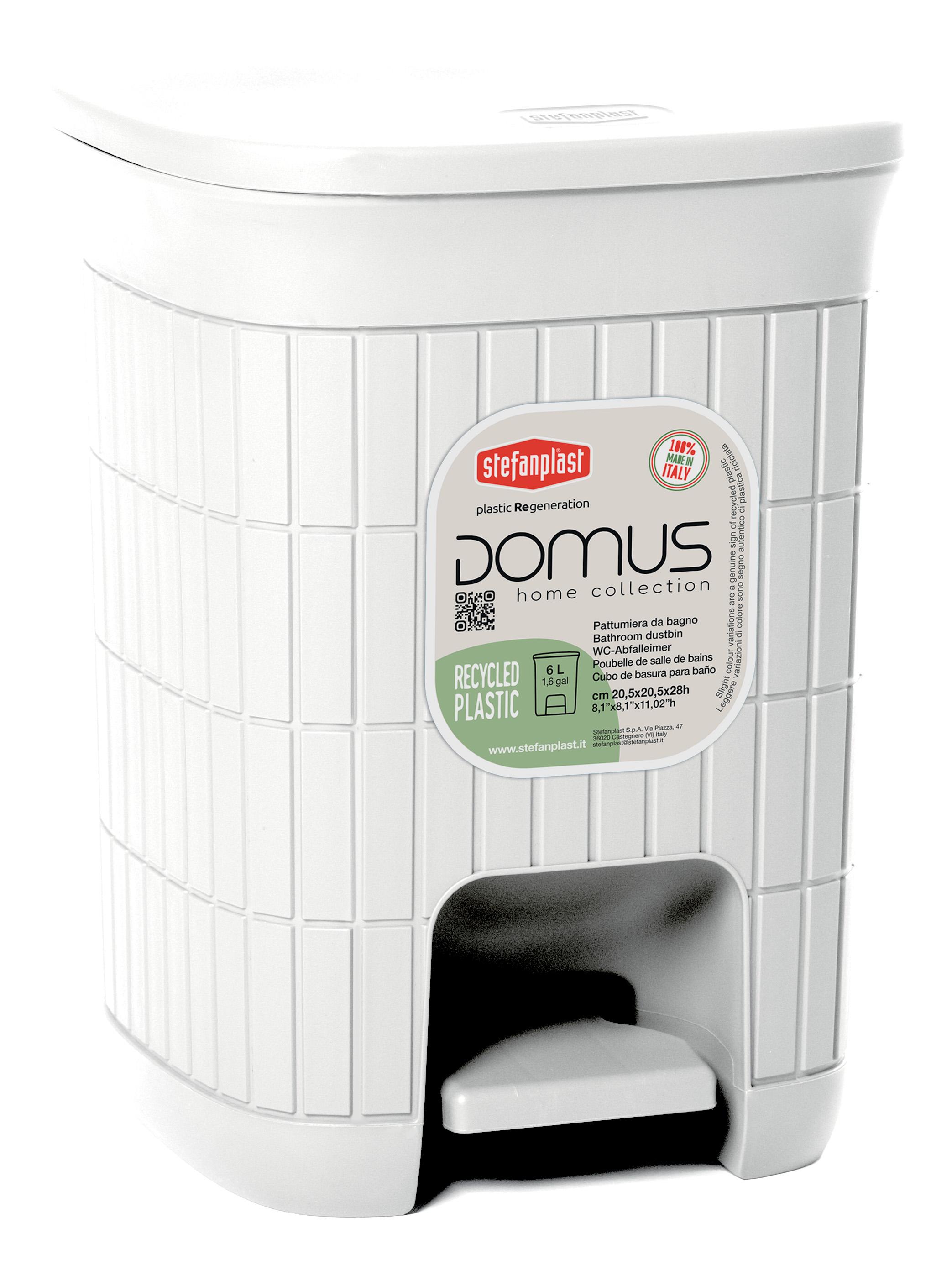 DOMUS 6LT WITTE AFVALBAK