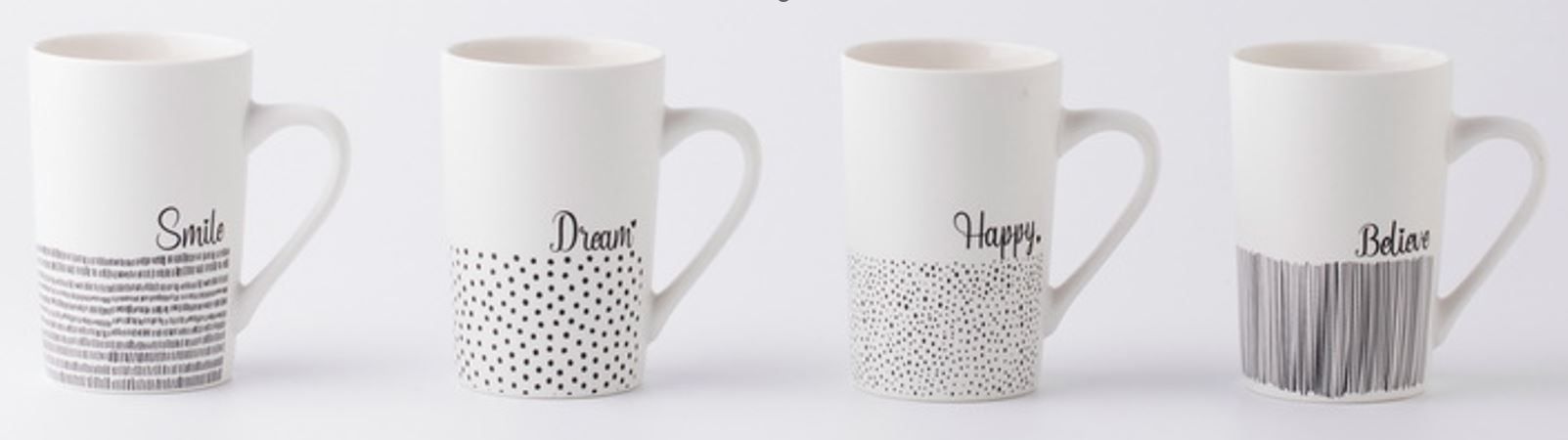 MUG "BELIEVE" 38CL MAT 8X6.7X12CM