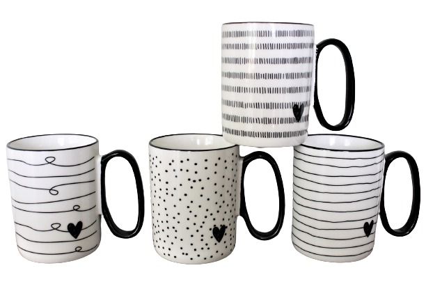 MUG "BLACK &amp; WHITE" 33CL 8.1X7.4X10.3CM