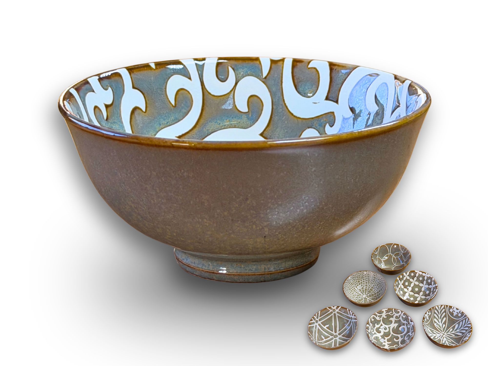 KOM VAN 12 CM H.5 CM MET 6 DECORATIES