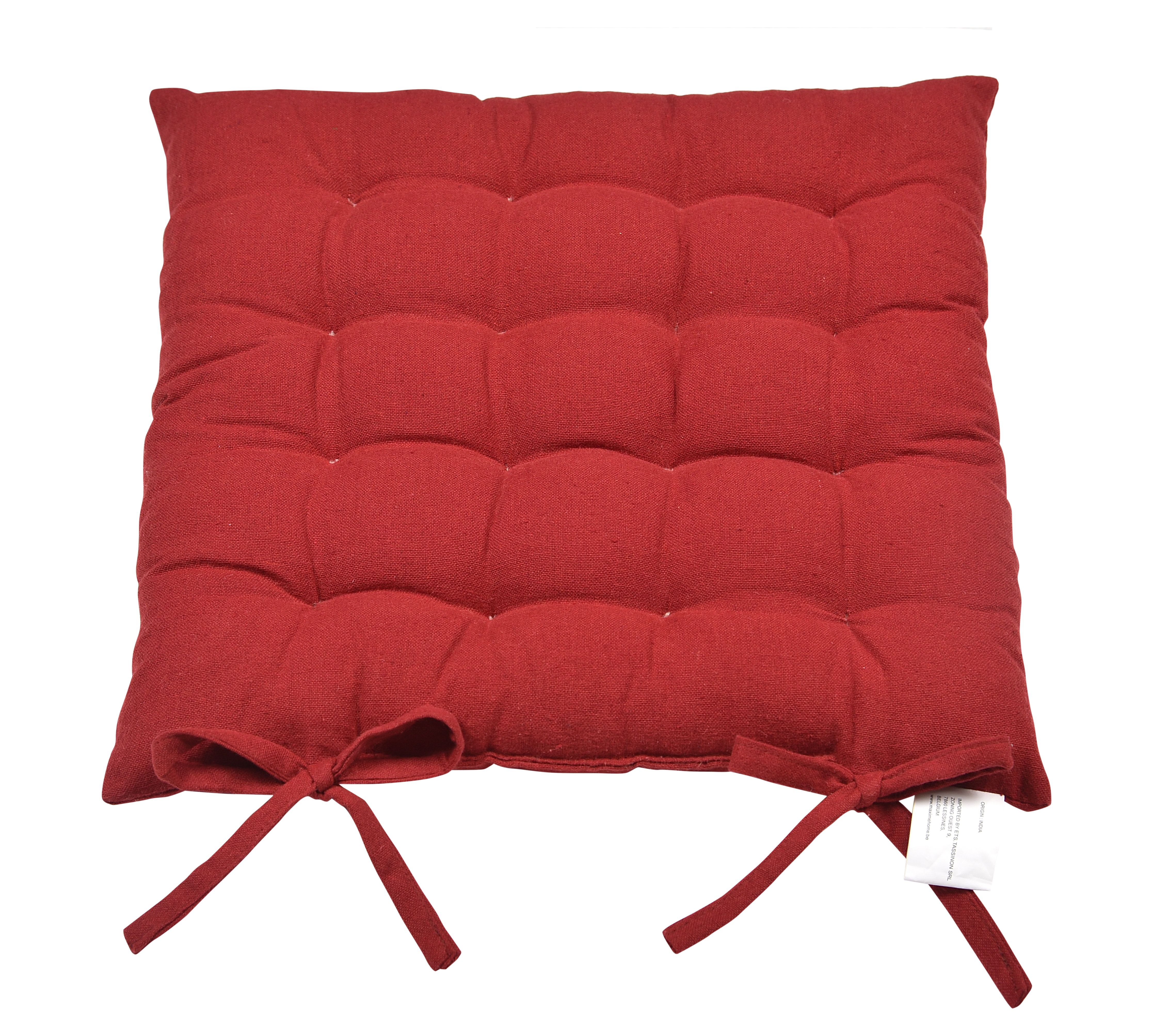 COUSSIN DE CHAISE 40X40X5CM 680G ROUGE