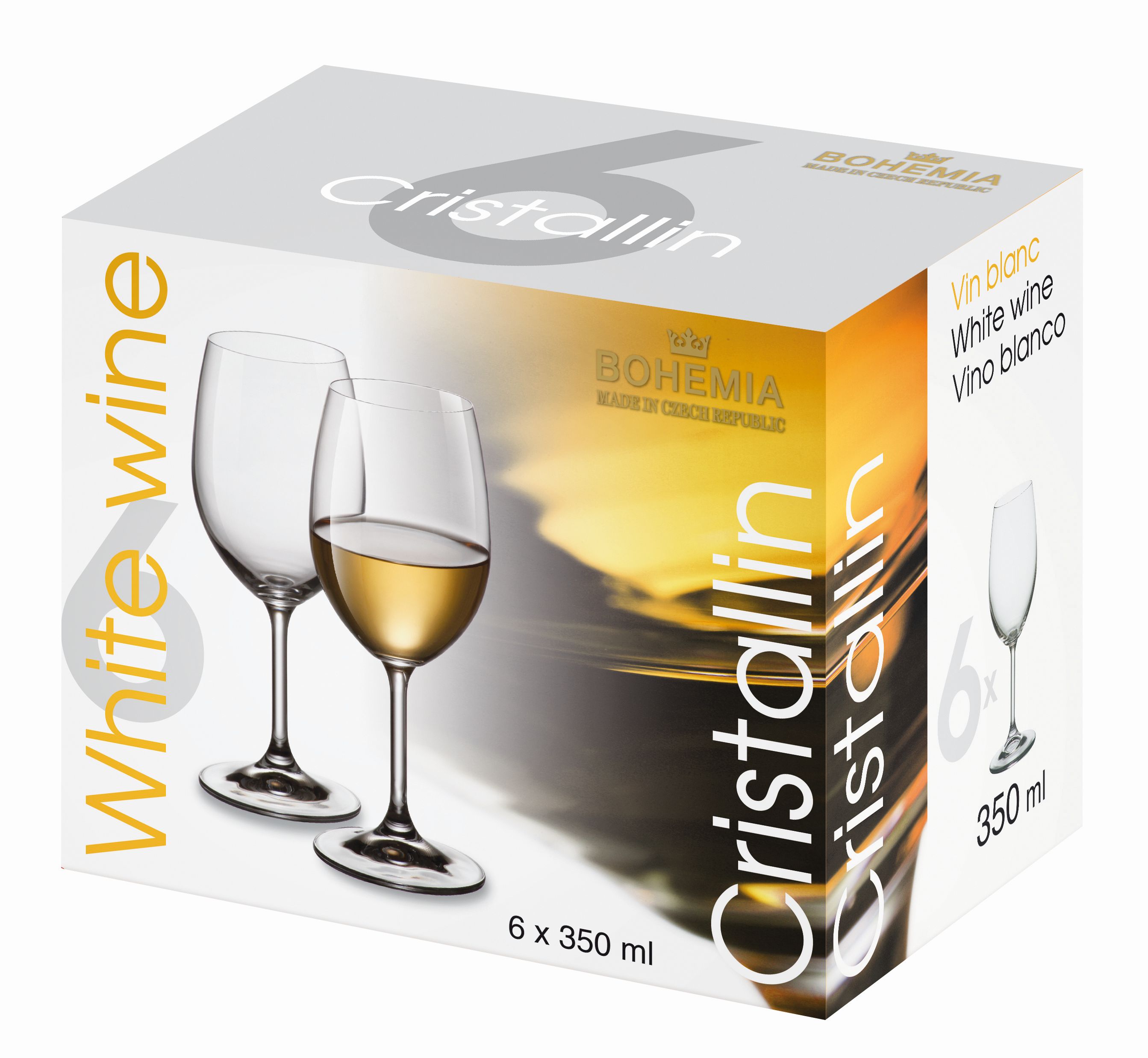 SET VAN 6 WIJN GLAZEN 350ML