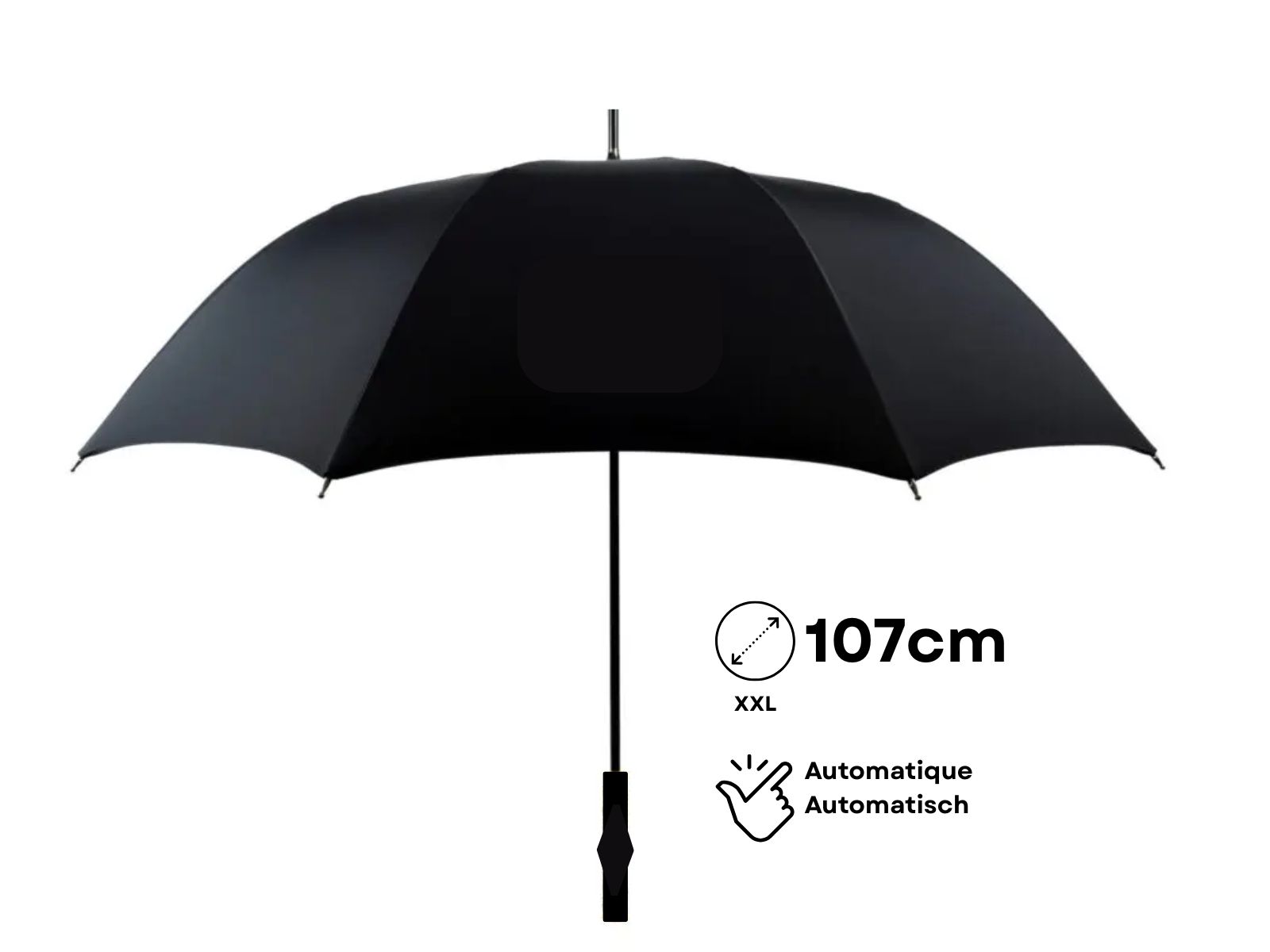 PARAPLUIE AUTOMATIQUE NOIR DIA.107CM