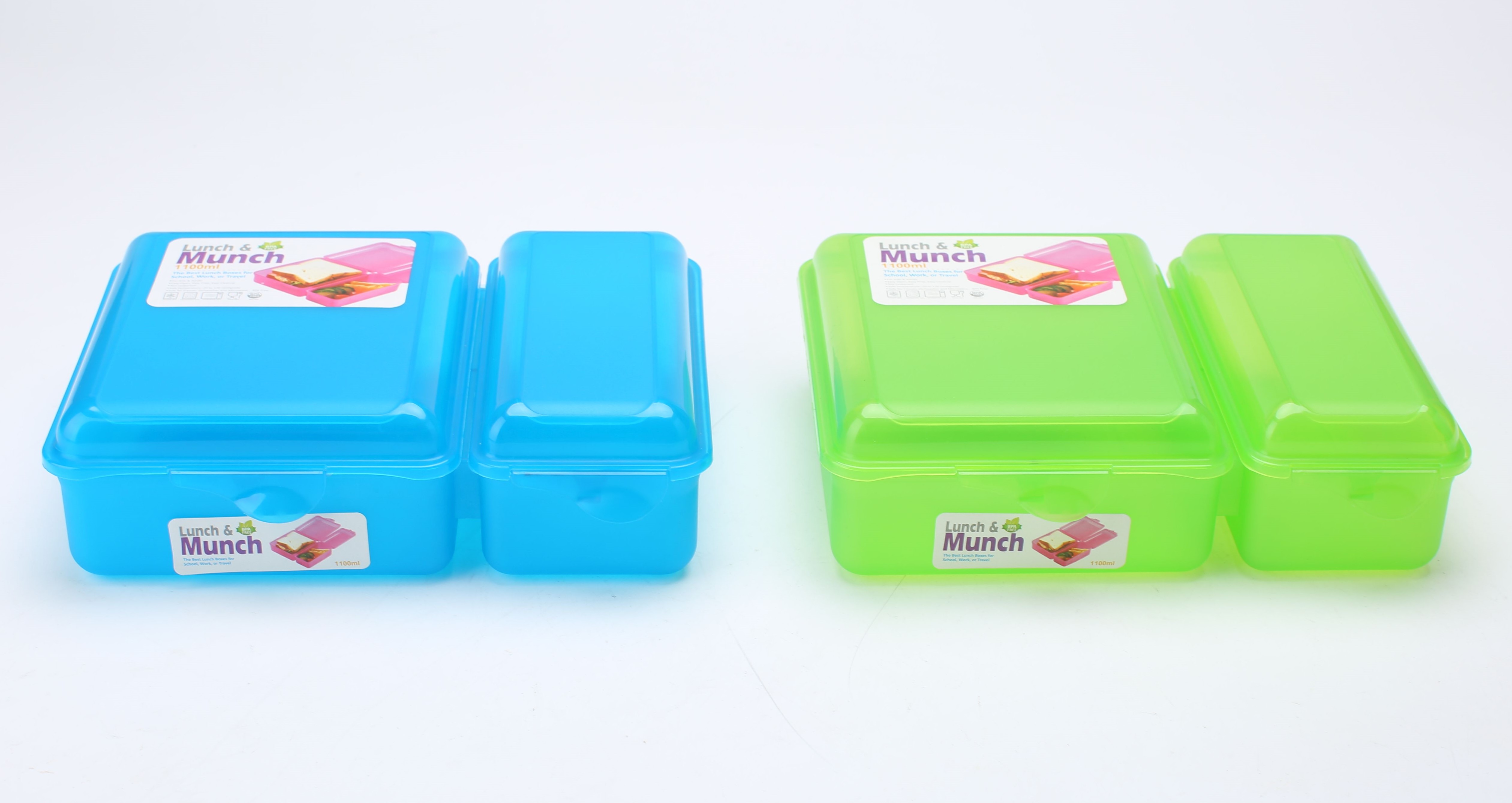 2 DEELIG RECHTHOEKIG LUNCH DOOS 1100ML