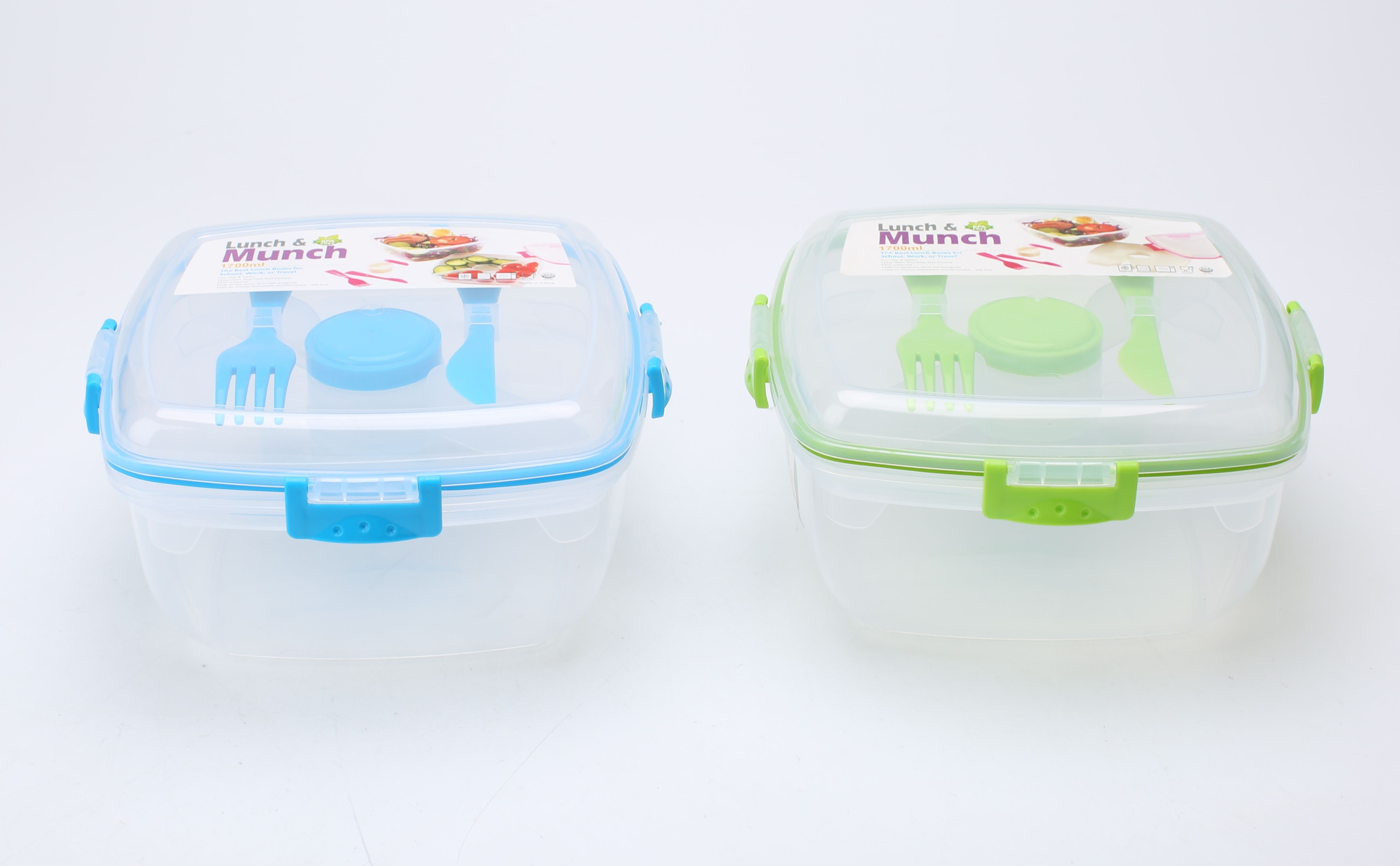 VIERKANTE LUNCH DOOS 1700ML + BESTEK