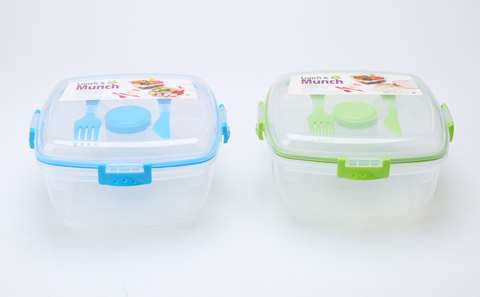 VIERKANTE LUNCH DOOS 1700ML + BESTEK