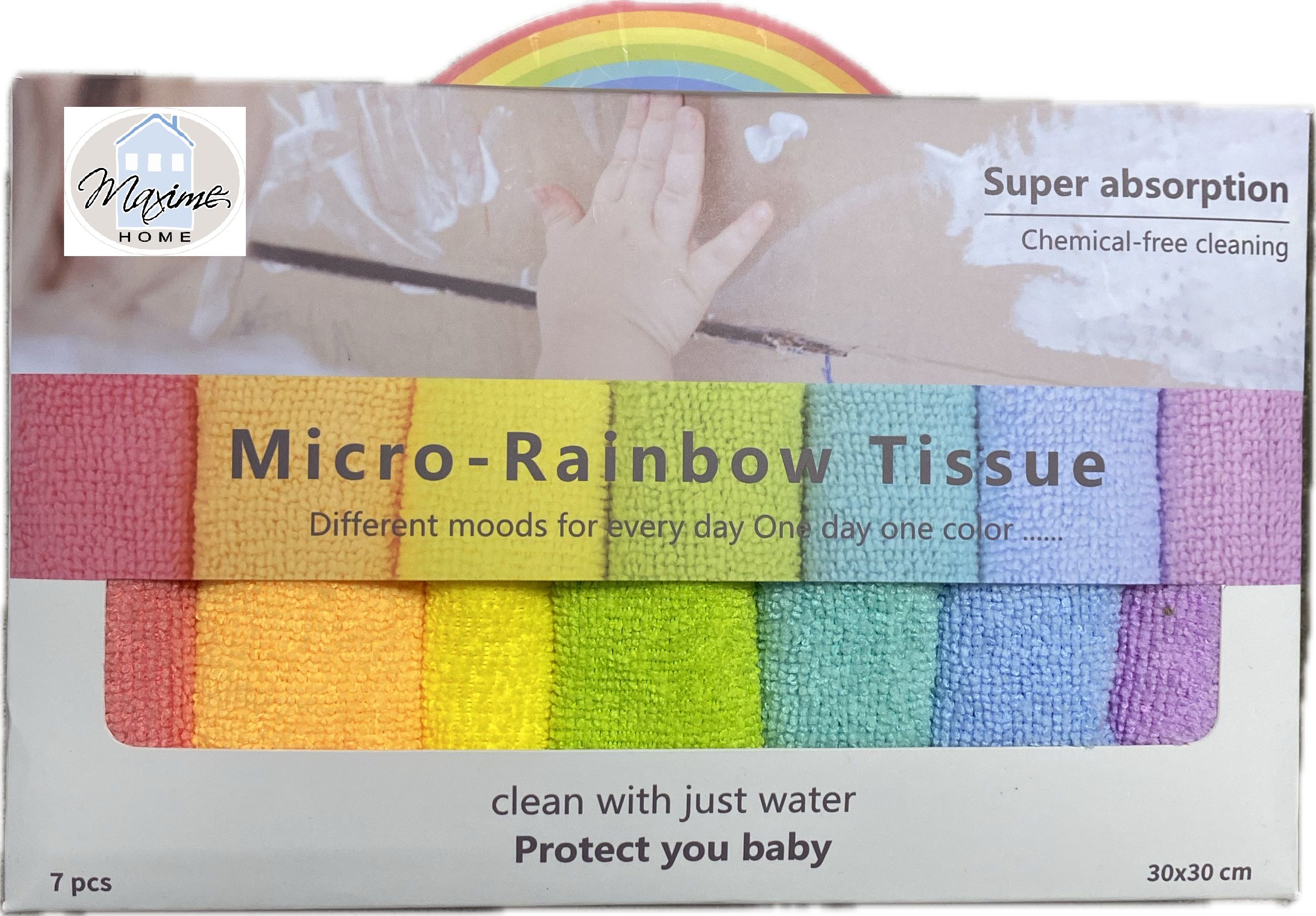 SET VAN 7 MICROVEZEL DOEKJES 18G 30X30CM