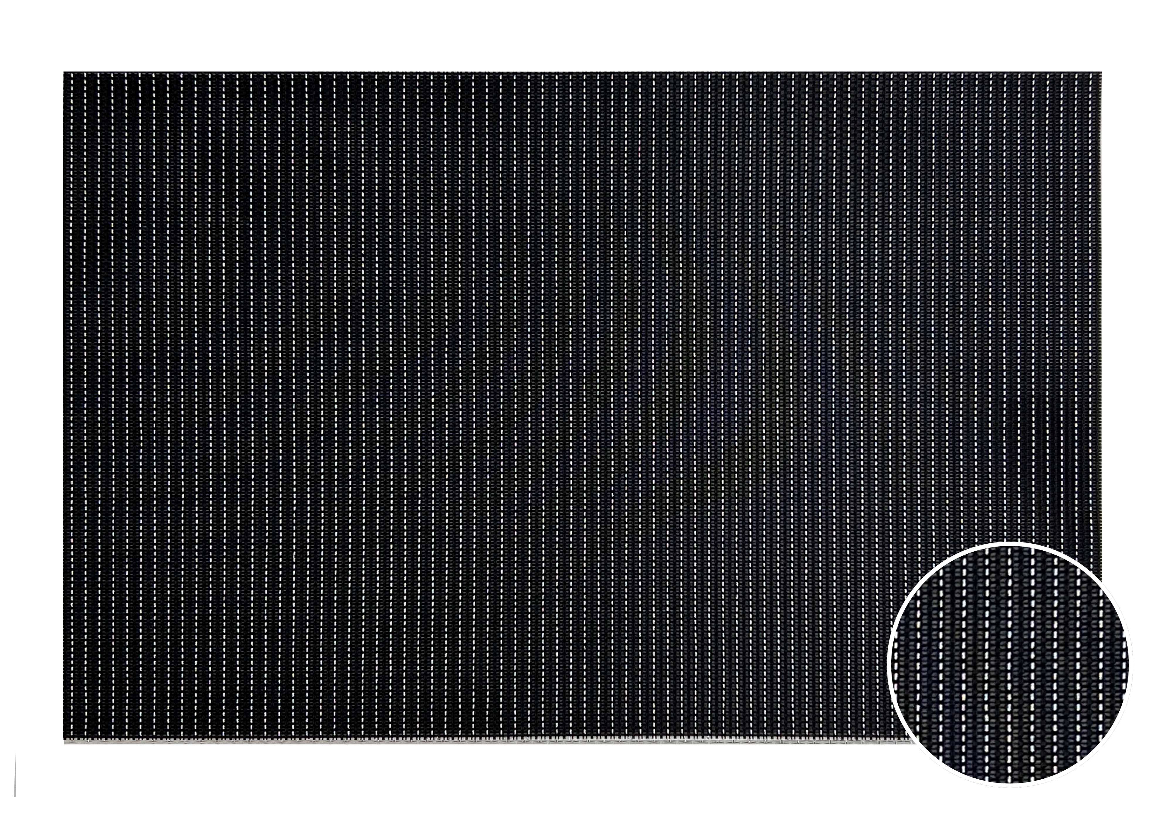 SET DE TABLE NOIR FILET ARGENTE 45X30CM