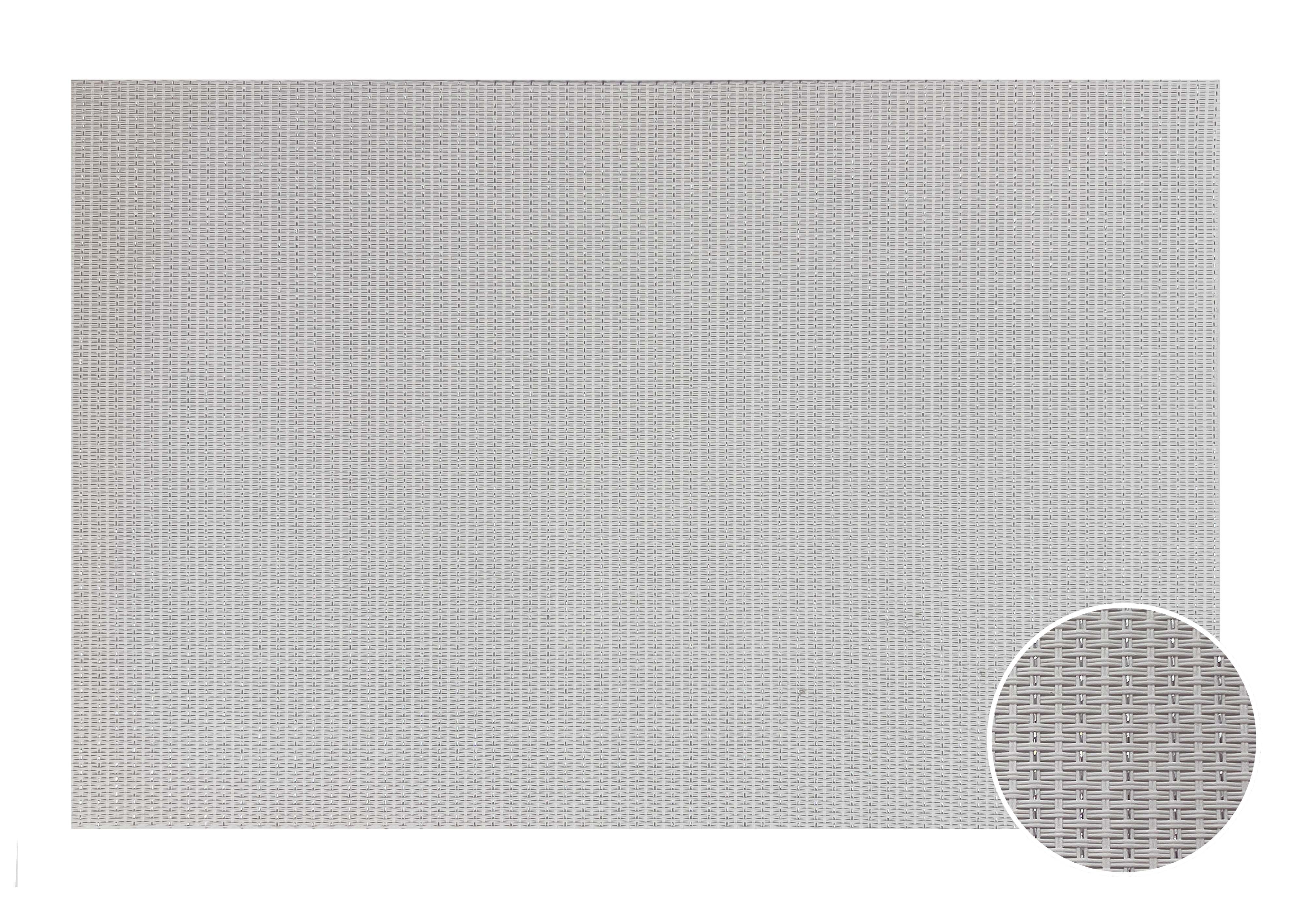 PLACEMAT WIT MET ZILVER 45X30CM