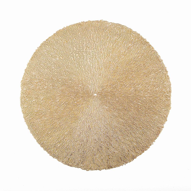 SET DE TABLE ROND DORE AJOURE DIA.38CM