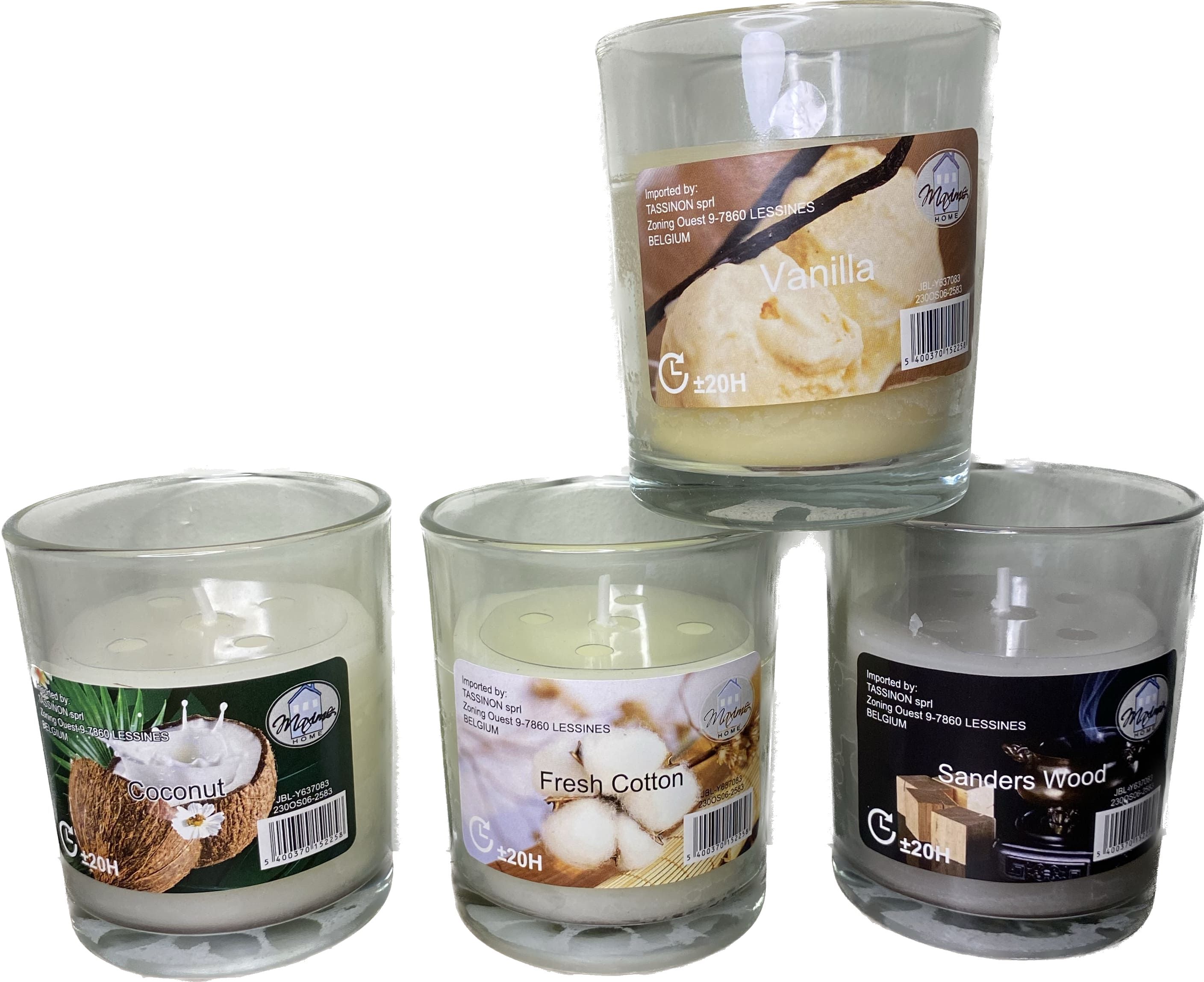 BOUGIE PARFUMEE M - 4 PARFUMS ASSORTIS