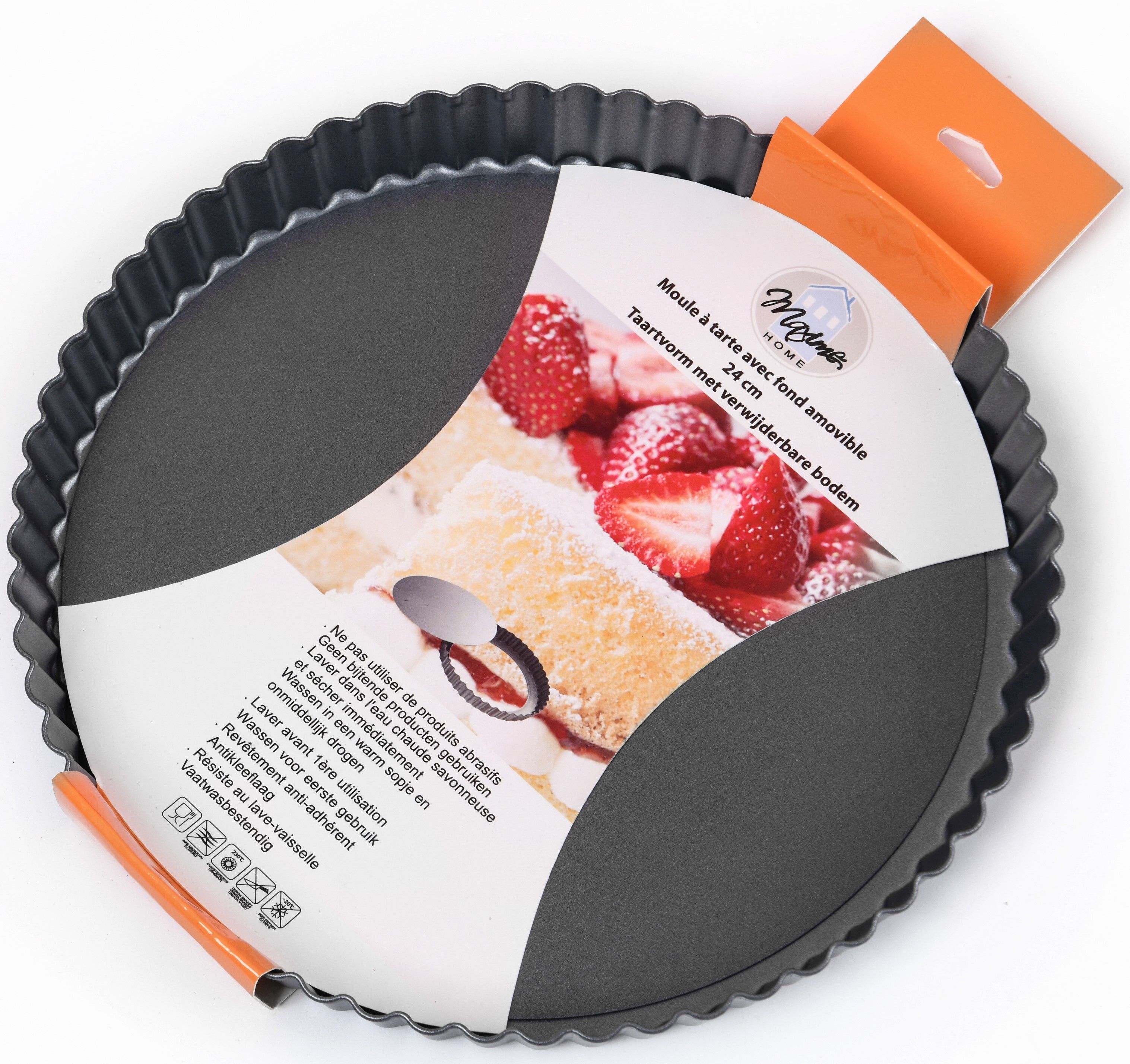 Moule à Quiche Porcelaine 25cm - Moule à Tarte Rond Pour Four Et Lave-vaisselle