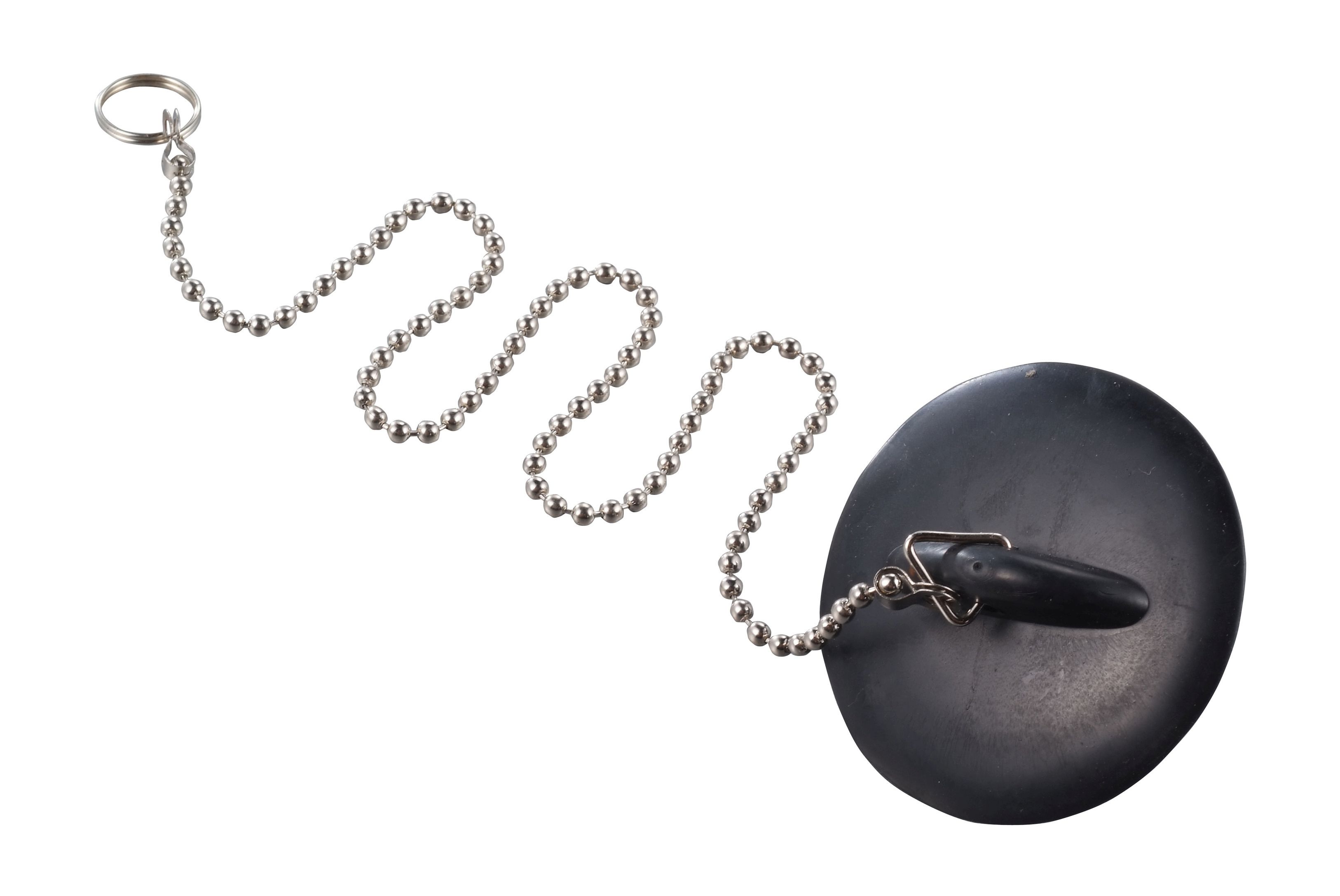 AFVOERSTOP VOOR WASBAK MET KETTING 30CM