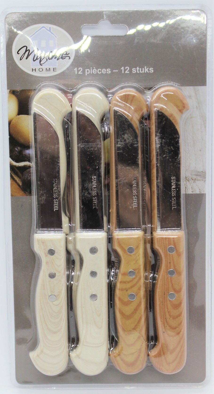 SET 12 COUTEAUX CUISINE L.16CM LAME 7CM