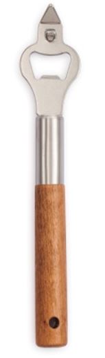 INOX EN ACACIA FLESOPENER