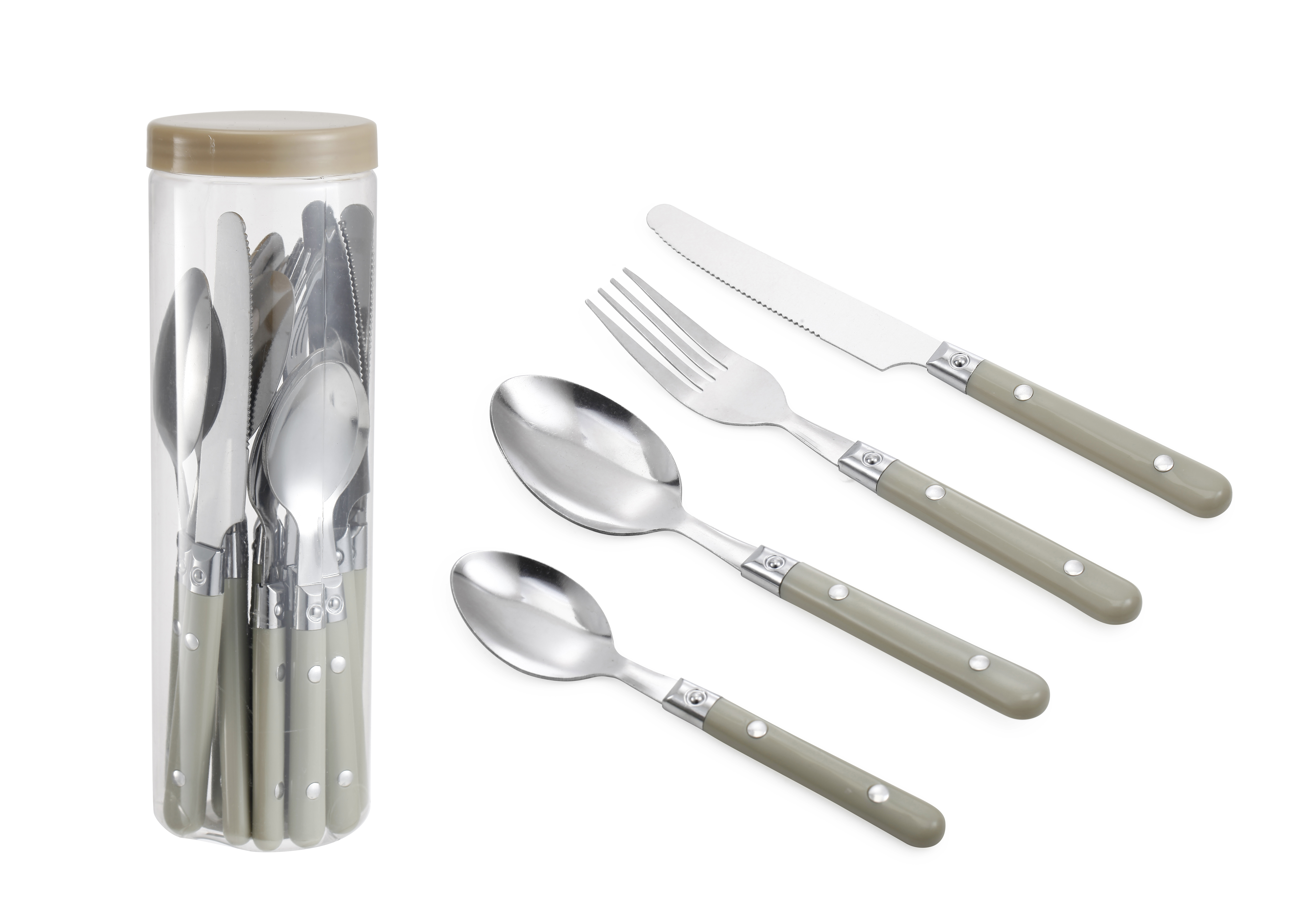 16-DELIGE BESTEKSET TAUPE