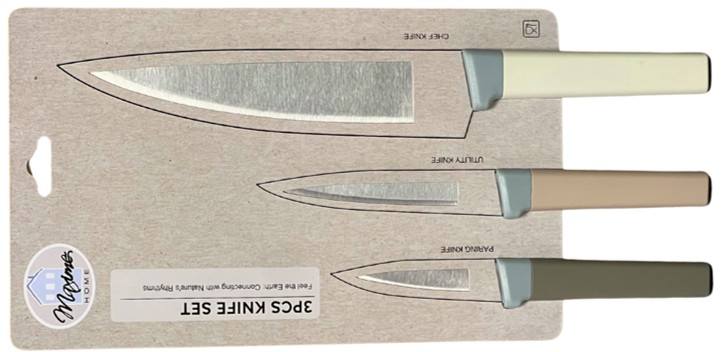 SET DE 3 COUTEAUX DE CUISINE