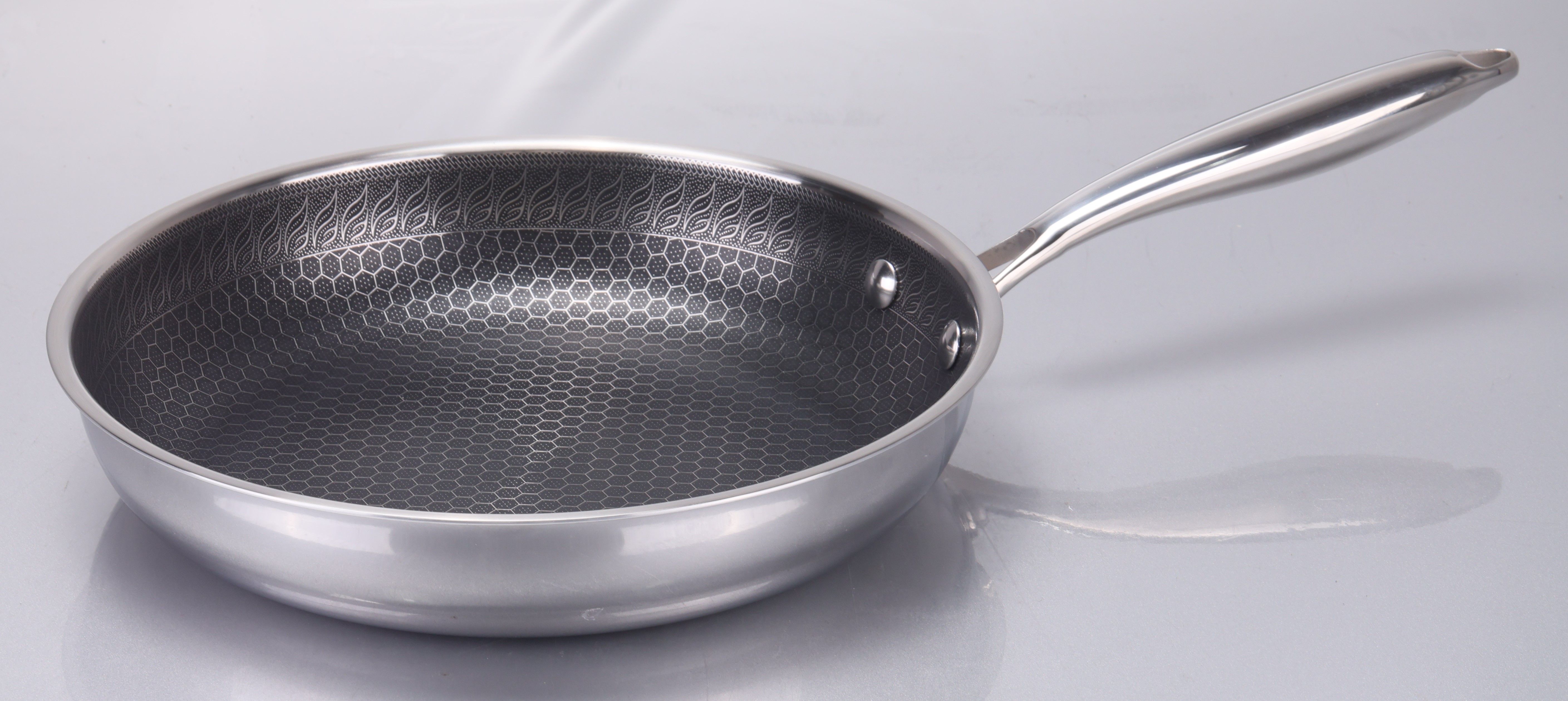 ROESTVRIJSTALEN BRAADPAN DIA.24CM H.5CM