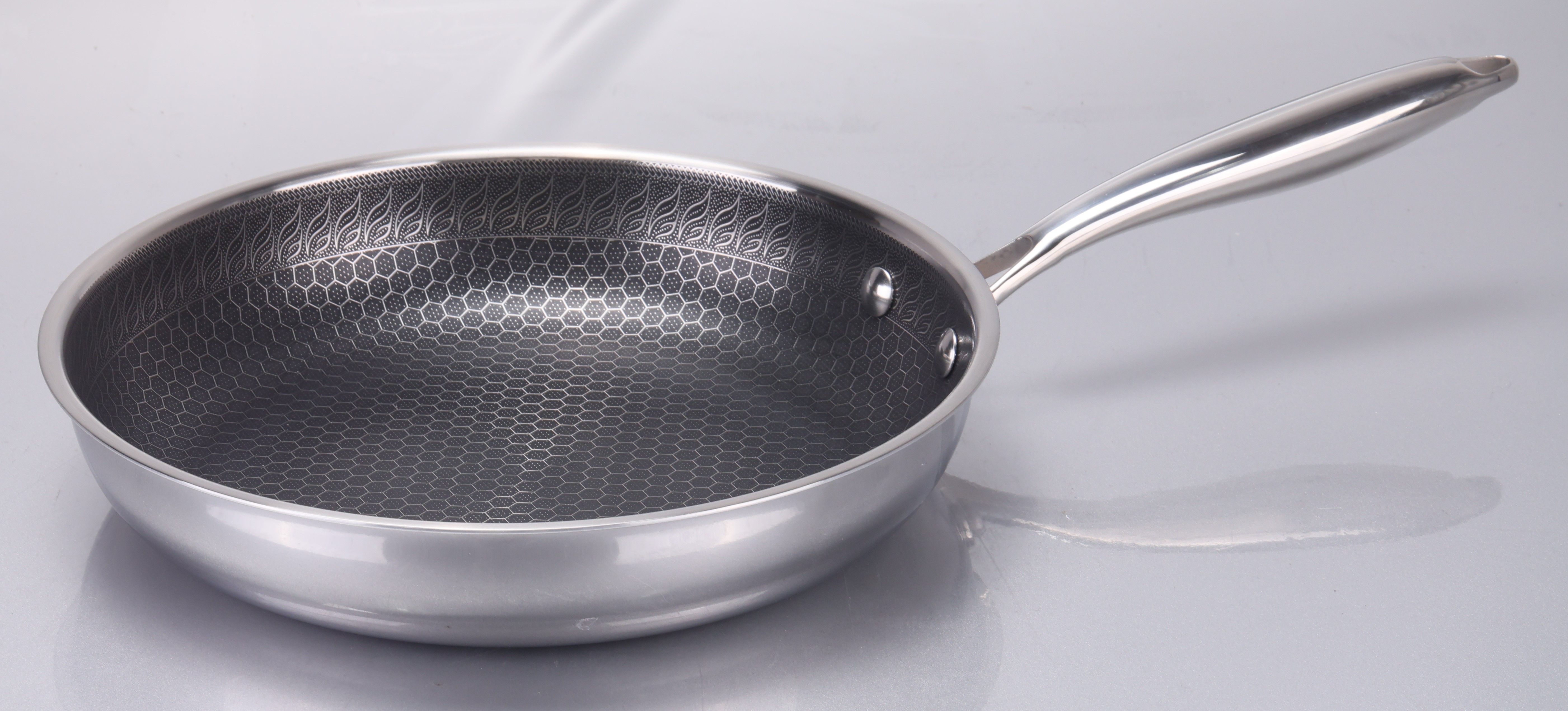 POELE A FRIRE EN INOX DIA.28CM H.6CM