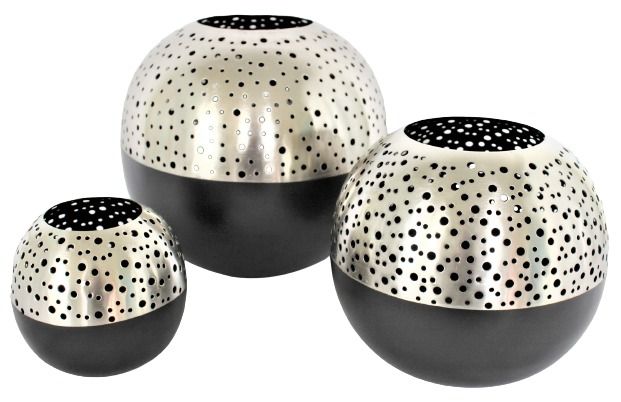 KAARSHOUDER ROND ZILVER LARGE 27CM