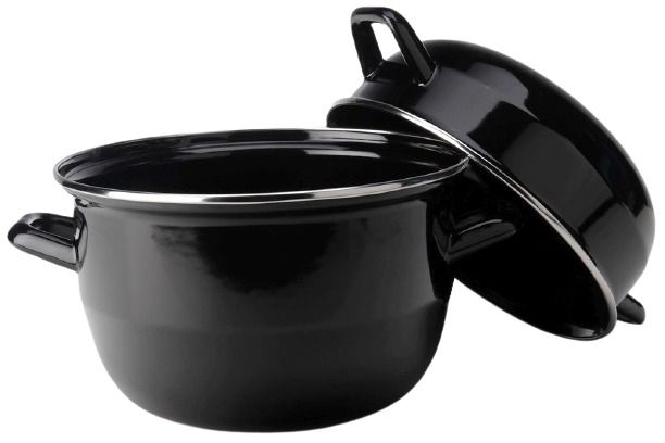 MOSSELPOT DIA.18CM 0.55MM ZWART