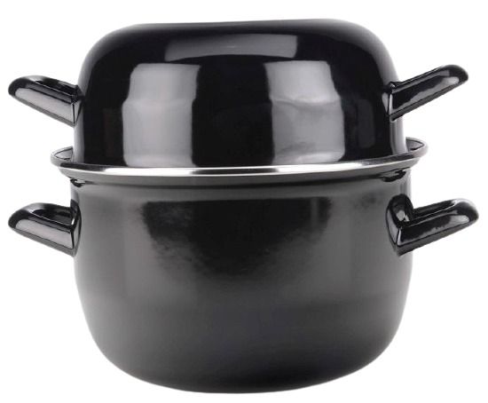MOSSELPOT DIA.20CM 0.55MM ZWART