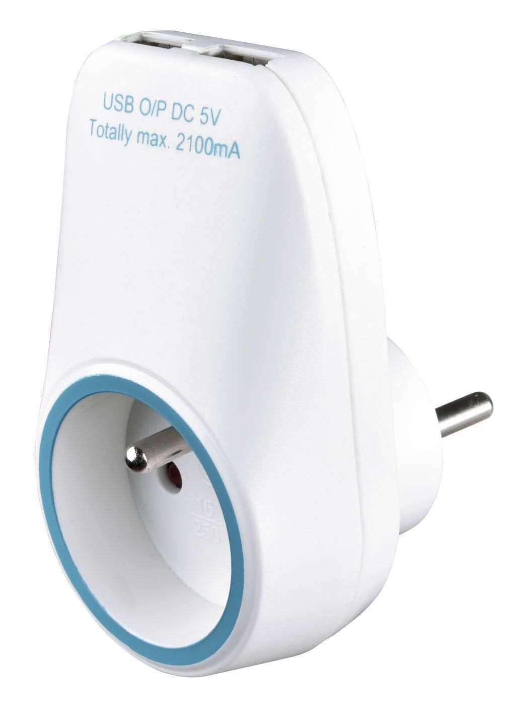 Verloopstekker Computer EENVOUDIGE VERLOOPSTEKKER + 2 USB - Ets Tassinon bvba