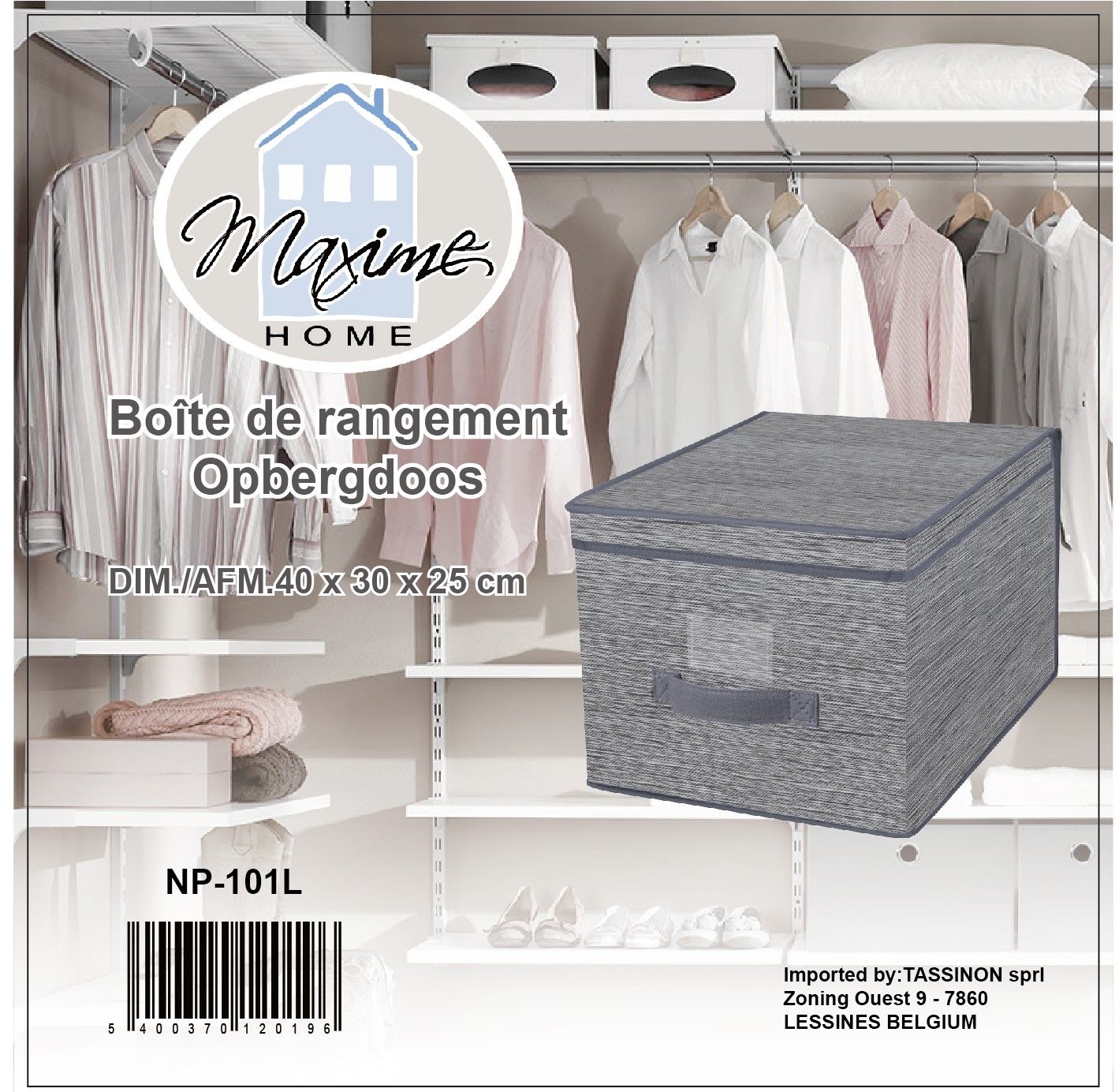 OPSLAG BOX TEXTIEL 40X30X25CM