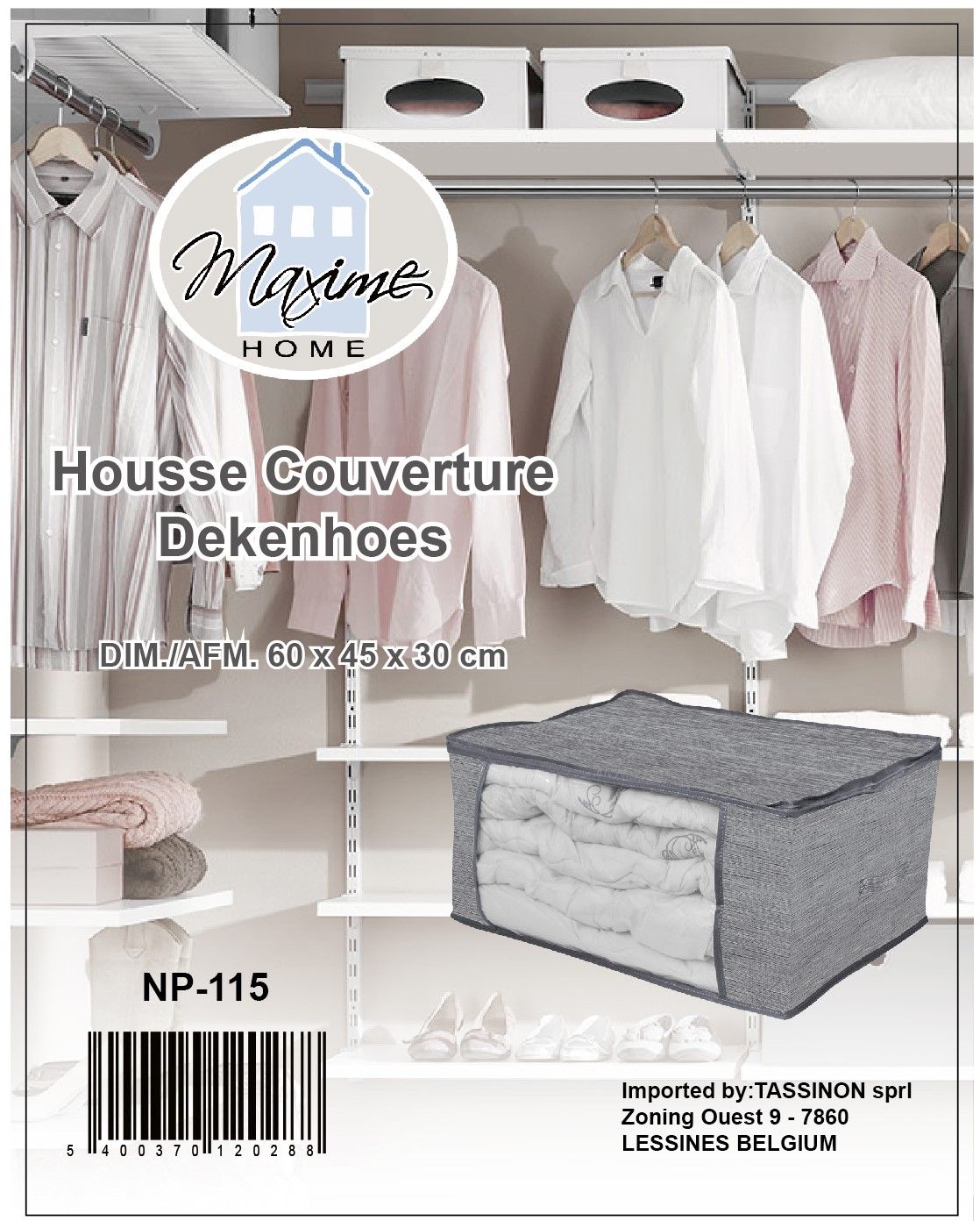 HOUSSE COUVERTURE 60X45X30CM