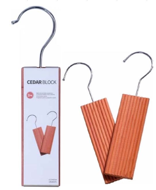SET DE 2 BLOCS DE CEDRE ANTI-MITES